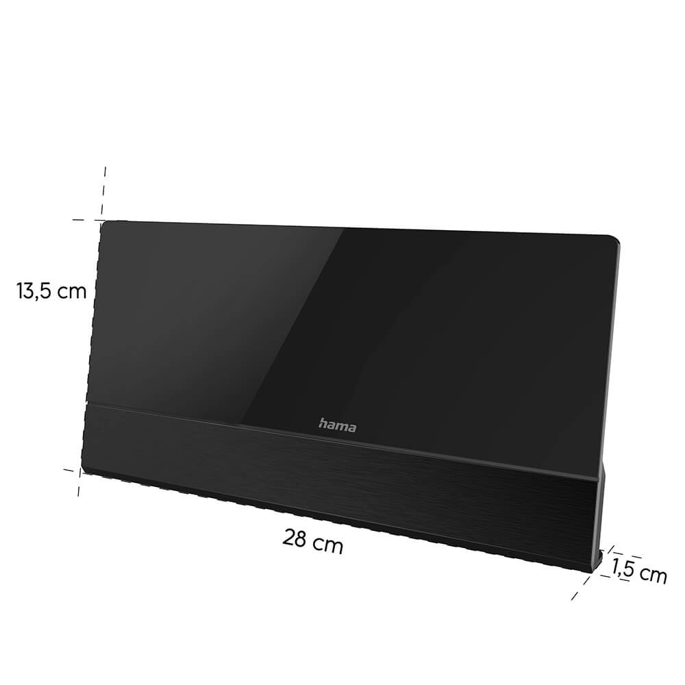 HAMA Indoor Antenna Pro 55 DAB+/DAB/DVB-T2/FM Flat Black