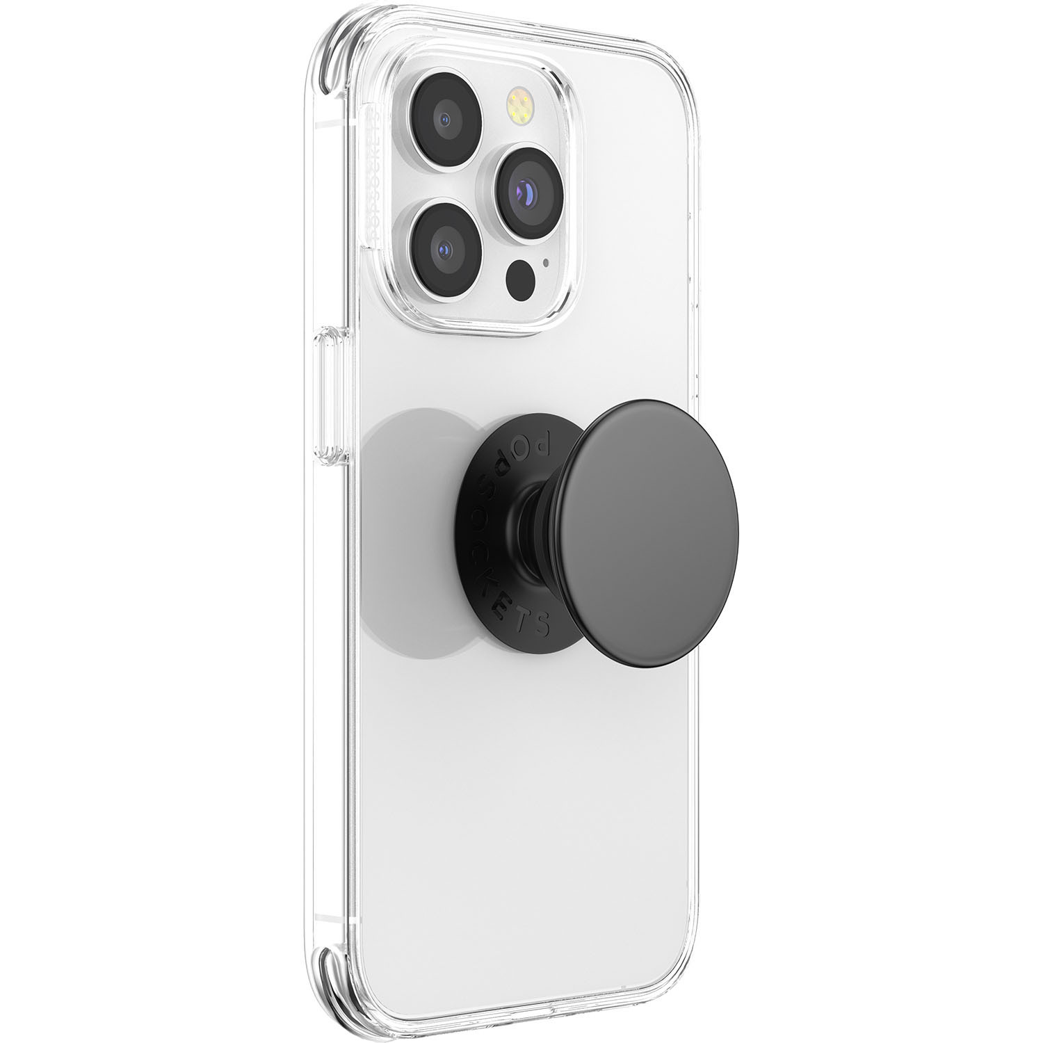 POPSOCKETS Aluminum Black Avtagbart Grip med Stativfunksjon Premium