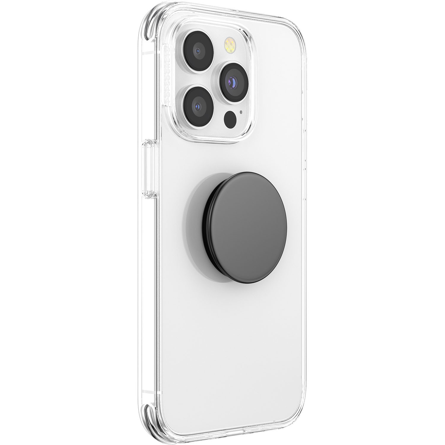 POPSOCKETS Aluminum Black Avtagbart Grip med Stativfunksjon Premium
