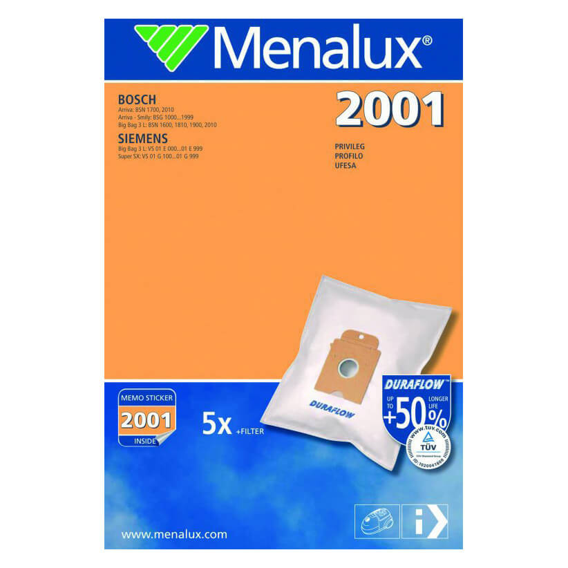 MENALUX Støvsugerposer 2001 Syntetisk