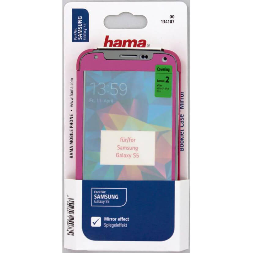 HAMA Samsung S5 Booklet Mirror Rosa med Touchvindu