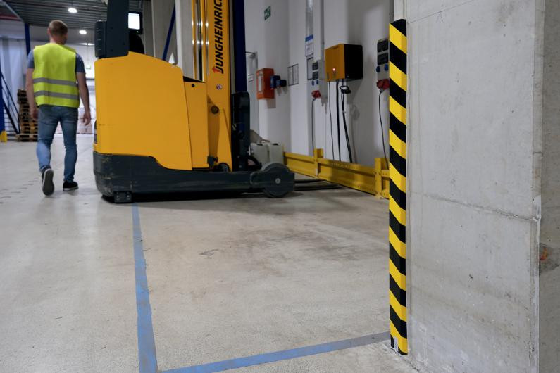Veggbeskyttelse Durable S18 Gul/Sort