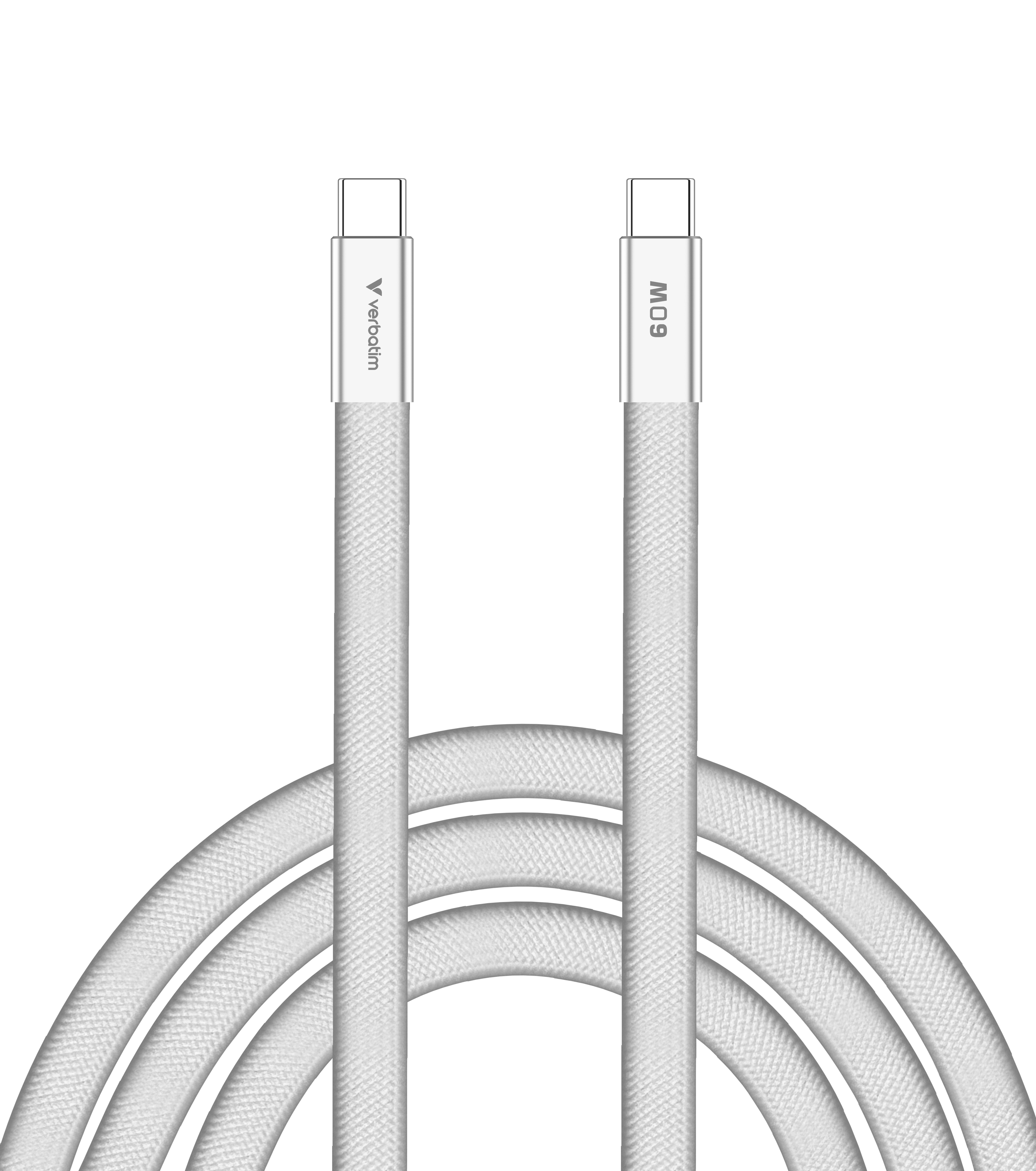 VERBATIM SoftTouch USB-C to C cable 60W 120 cm - White