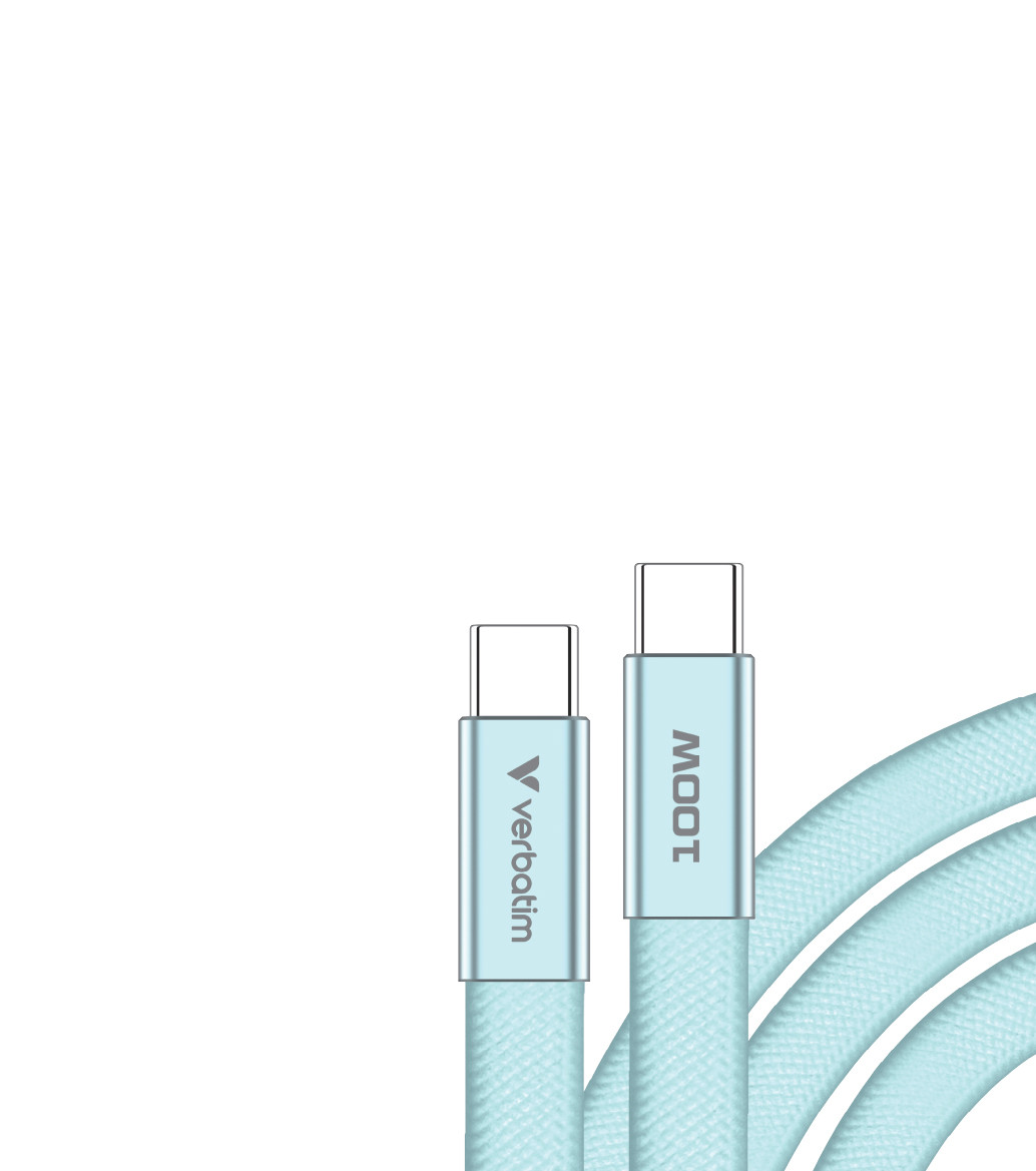 BildeVERBATIM SoftTouch USB-C to C cable 100W 120 cm - Blue