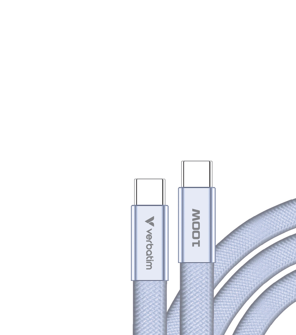 BildeVERBATIM SoftTouch USB-C to C cable 100W 120 cm - Purple