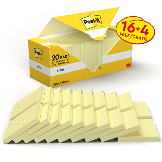 BildeNotatblokk Post-It 76X76 Cy (20 stk)