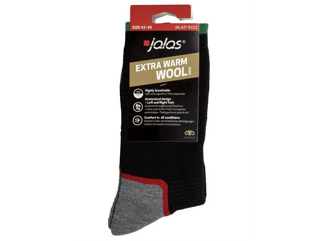 Ullsokk Jalas 8222 42-43 Sort/Rød