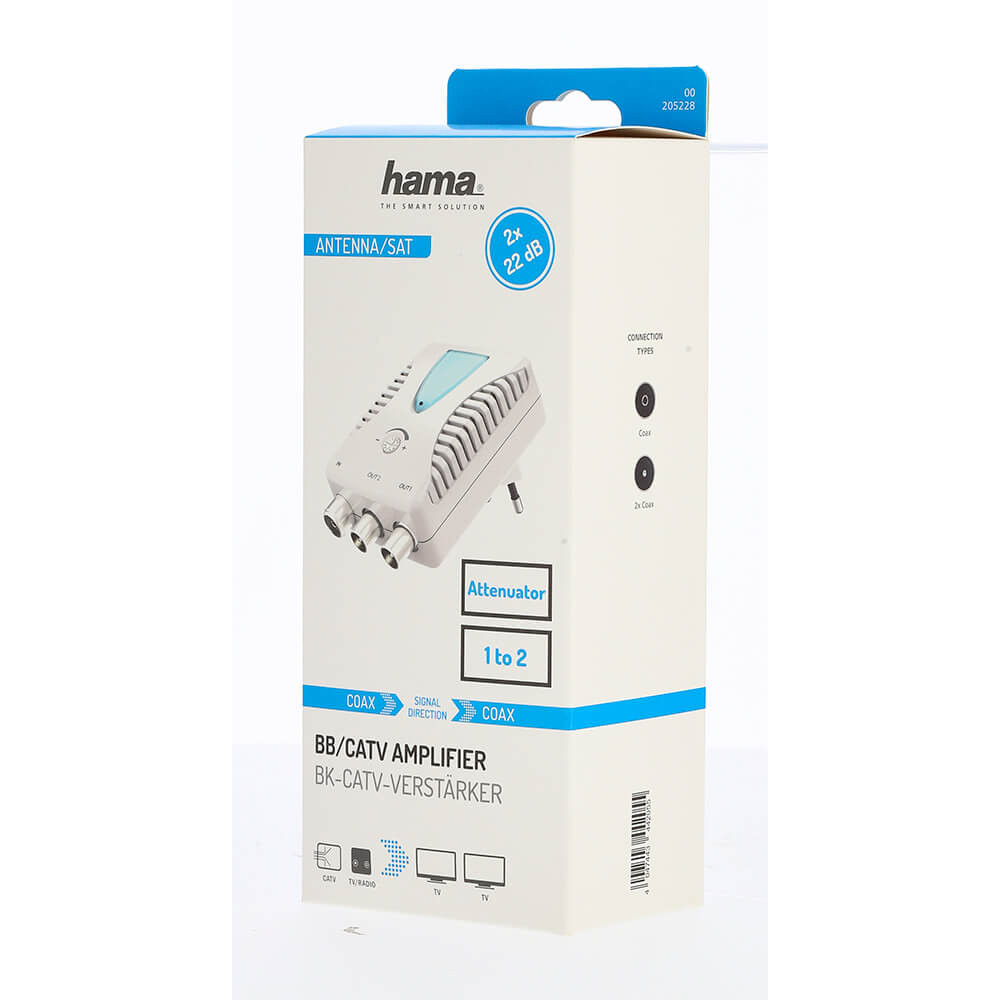 HAMA Antenna Amplifier 2x 22dB Adjustable