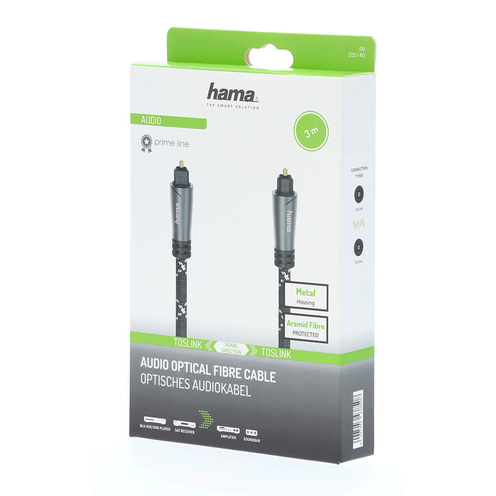 HAMA Cable ODT Metal Black 3.0m