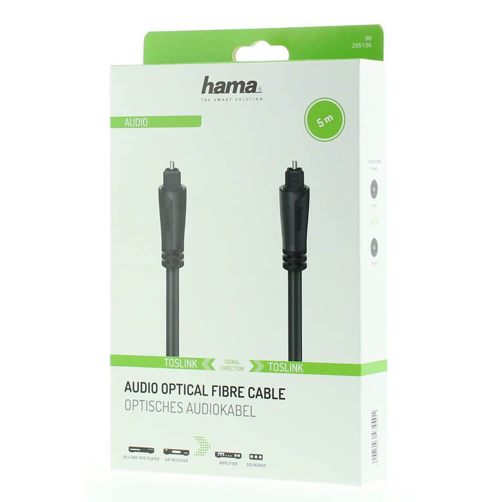 HAMA Cable ODT Black 5.0m
