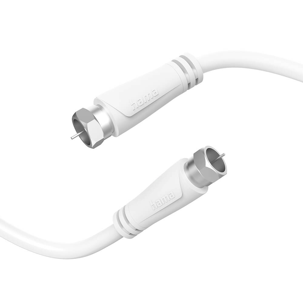 HAMA Antenna Cable SAT 90dB F-F White 1.5m