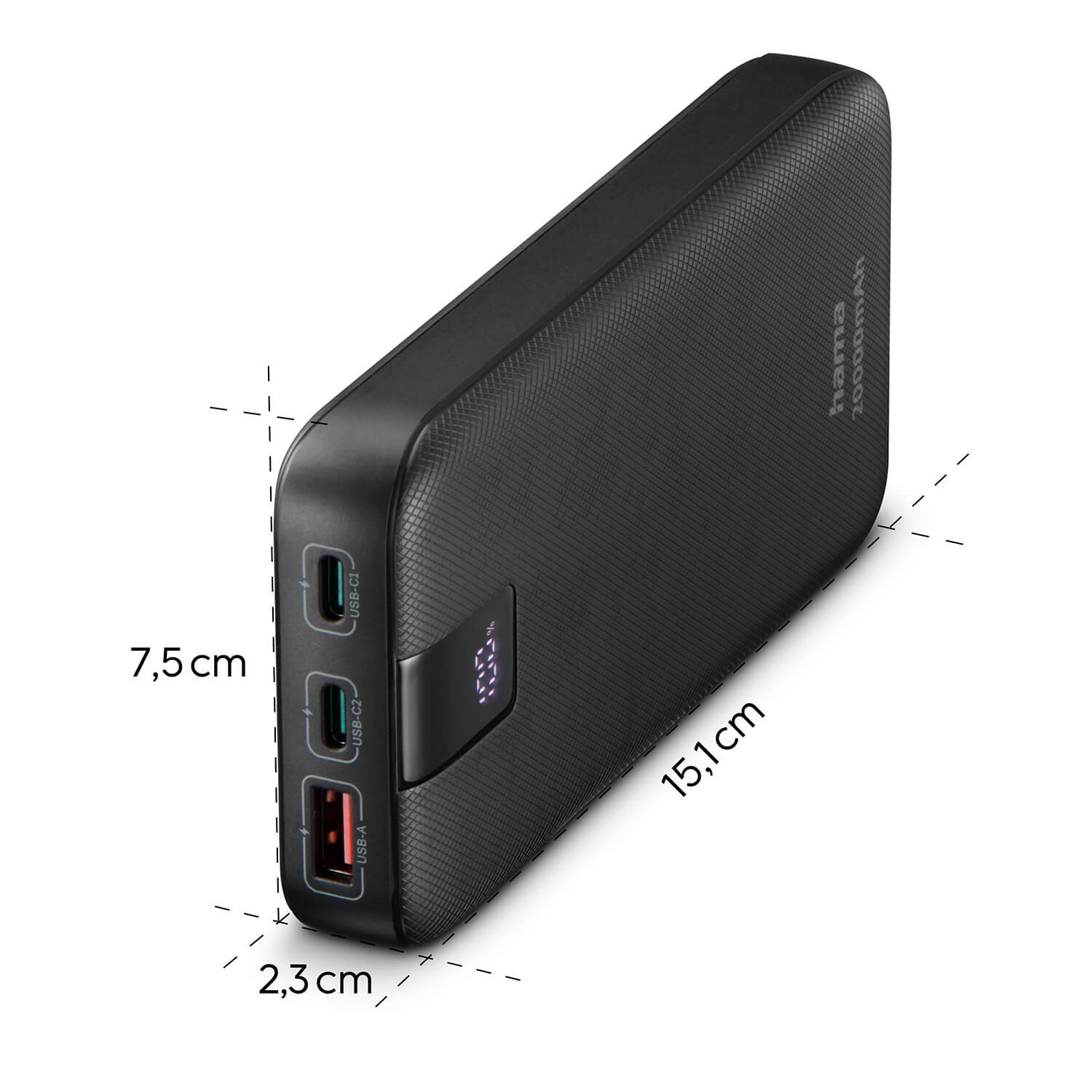 HAMA Powerbank PD 20000mAh 2xUSB-C+1xUSB-A Anthracite