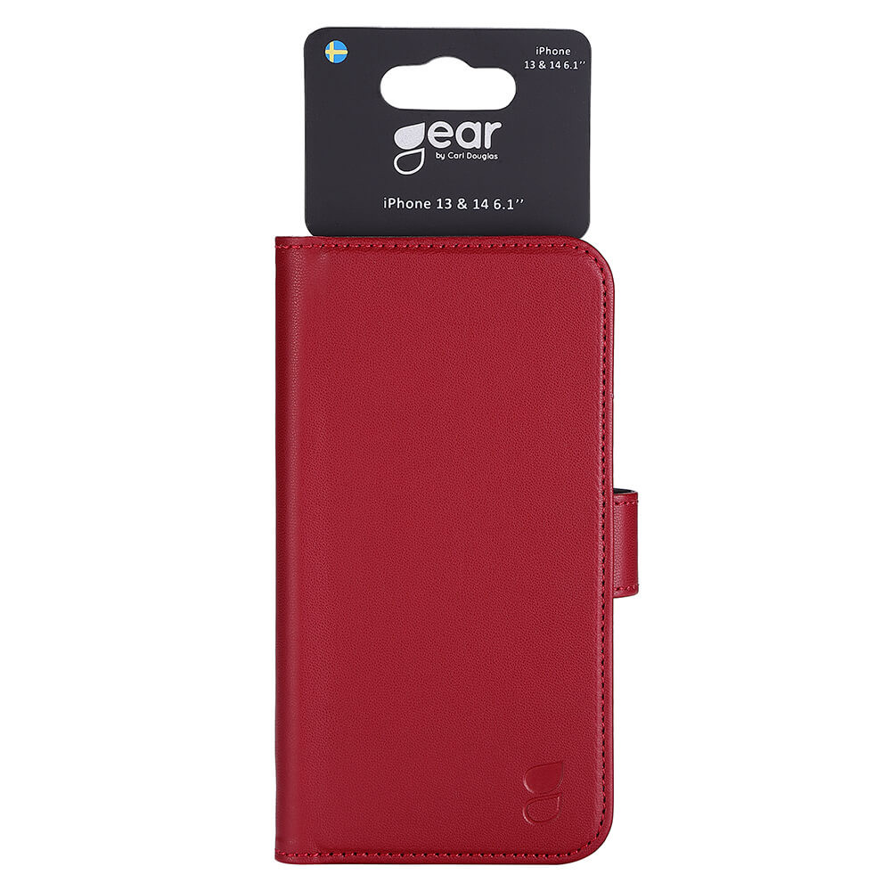 GEAR Classic Wallet 3 card iPhone 13/14/15 Red