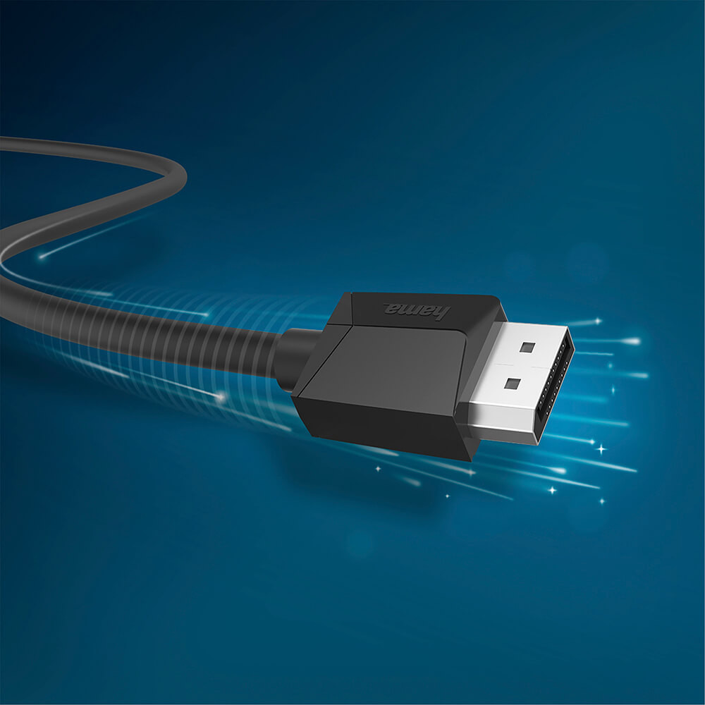 HAMA Cable DisplayPort 1.2 Ultra-HD 4K 1.5m Black
