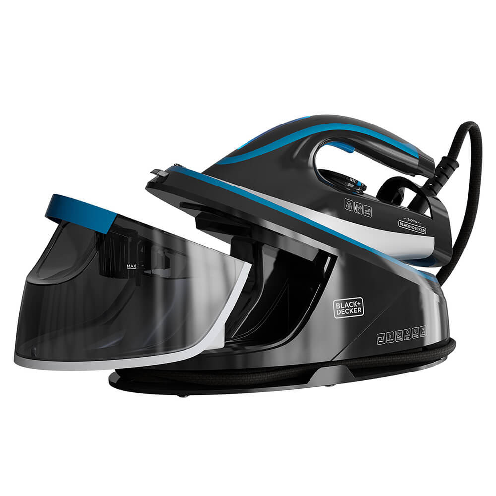BLACK+DECKER Steam Station 1.5L Black