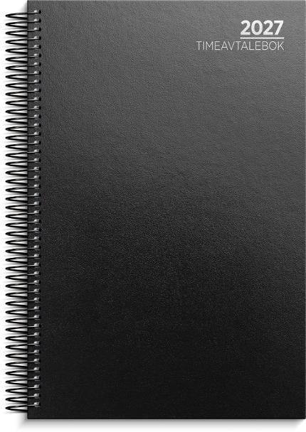 BildeTimeavtalebok Grieg Spiral 2027 Sort