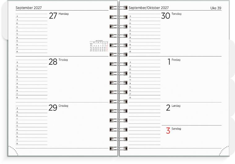 Organizer Og Notes Grieg A5 2027 Anemone
