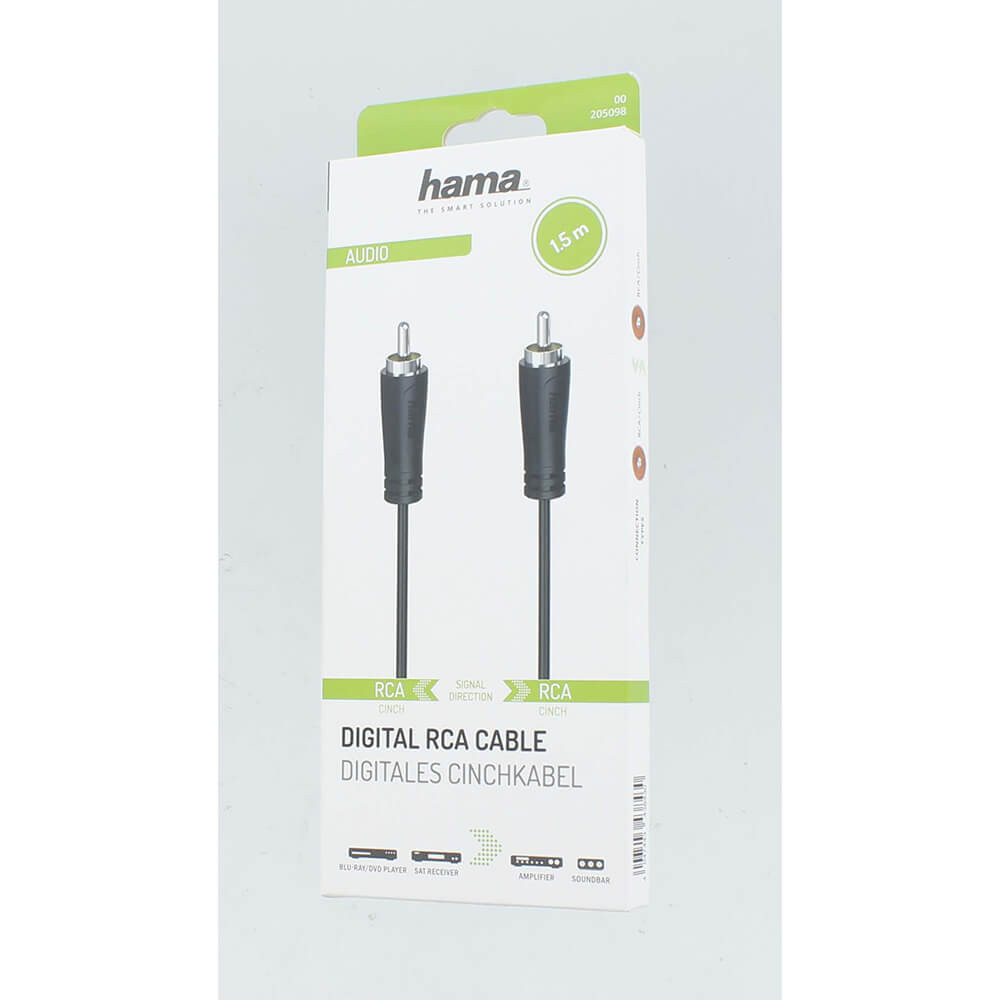 HAMA Cable Audio RCA-RCA Digital 1.5m