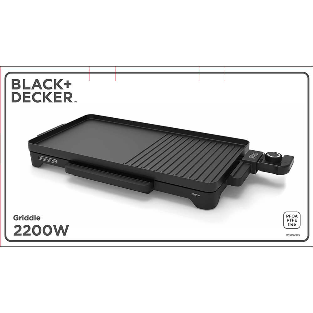 BLACK+DECKER Bordgrill Flat 2200W Black