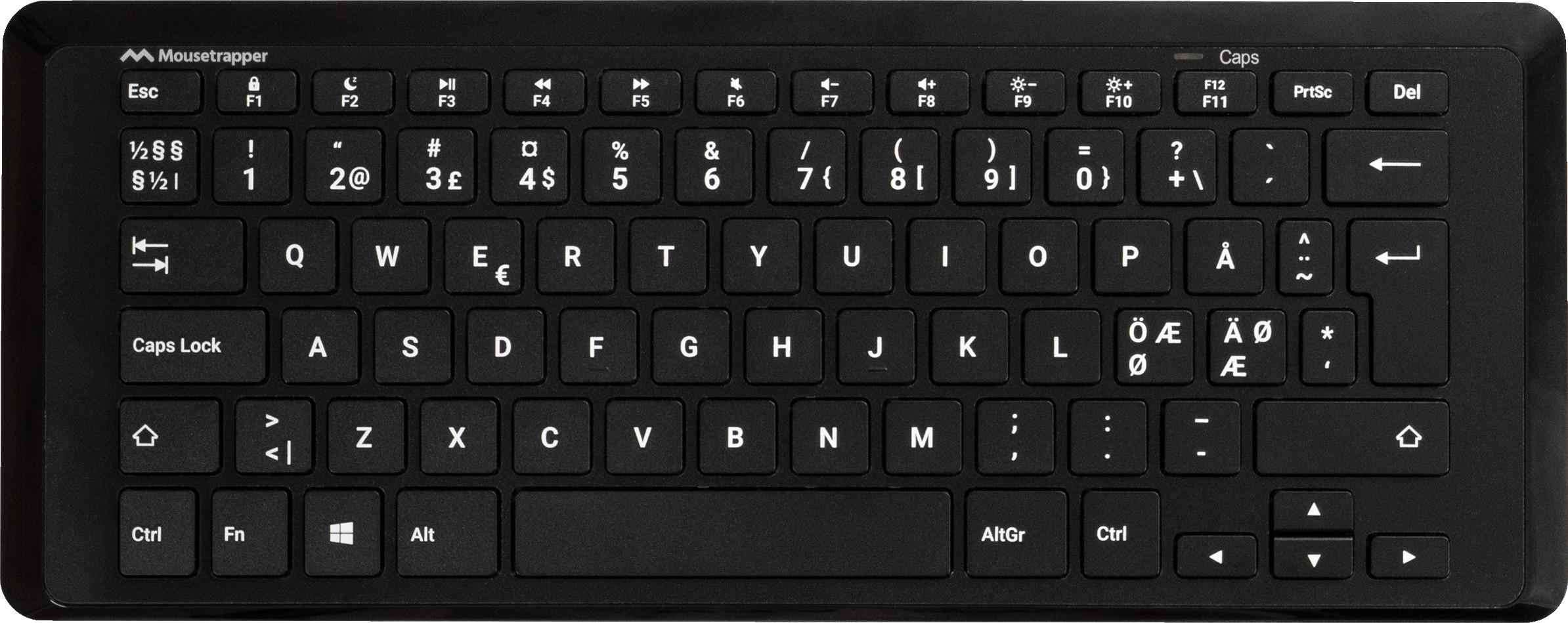 MOUSETRAPPER Type Mini Wireless Keyboard, Black