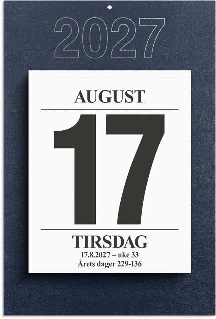 Avrivningskalender Grieg 27 Stor M/Plate