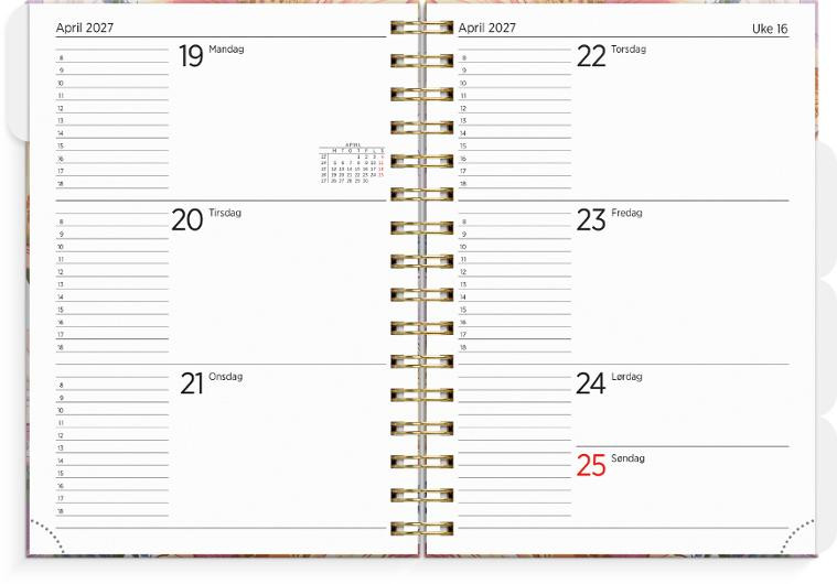 Organizer Og Notes Grieg A5 2027 Flower