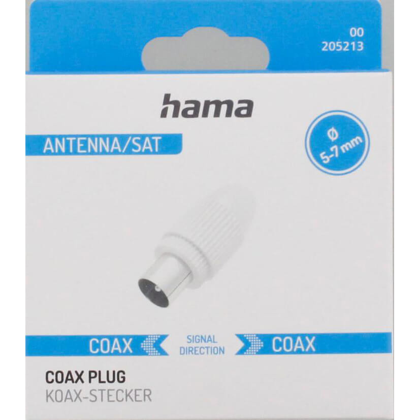 HAMA Antenna Plug Coax White