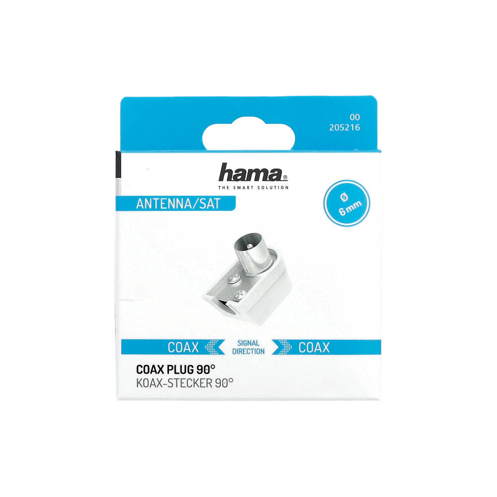 HAMA Antenna Plug Coax Angle Screw On