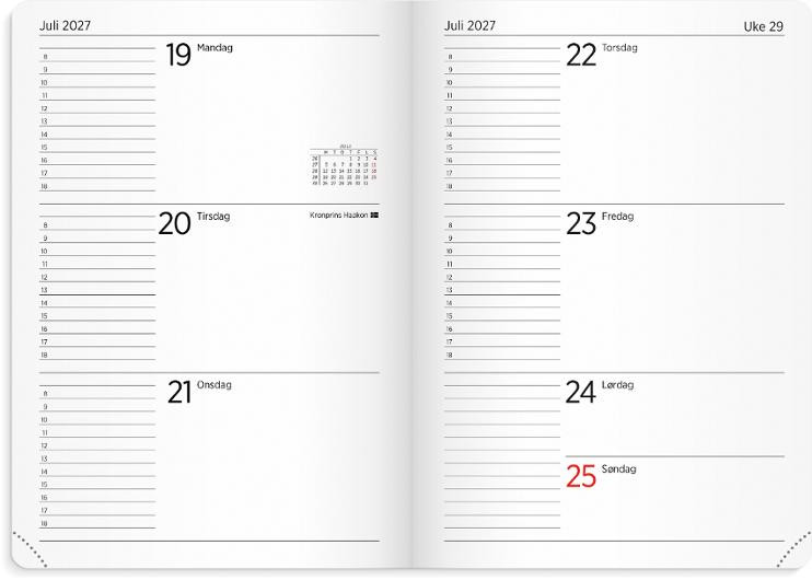 Ukekalender Grieg Leo A5 Lite 2027 Sort