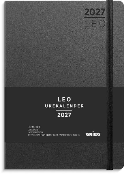 BildeUkekalender Grieg Leo A5 Lite 2027 Sort