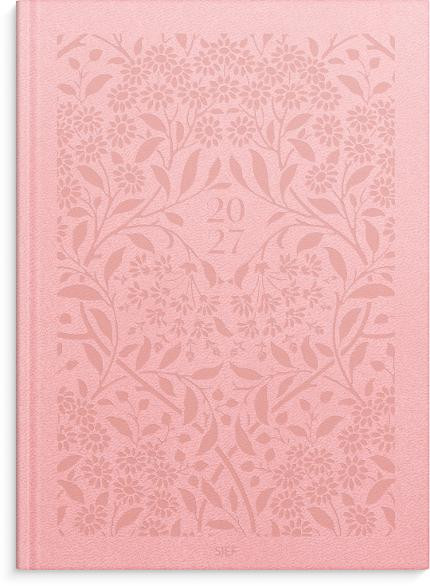BildeSjefskalender Grieg A5 Imit. 2027 Rosa