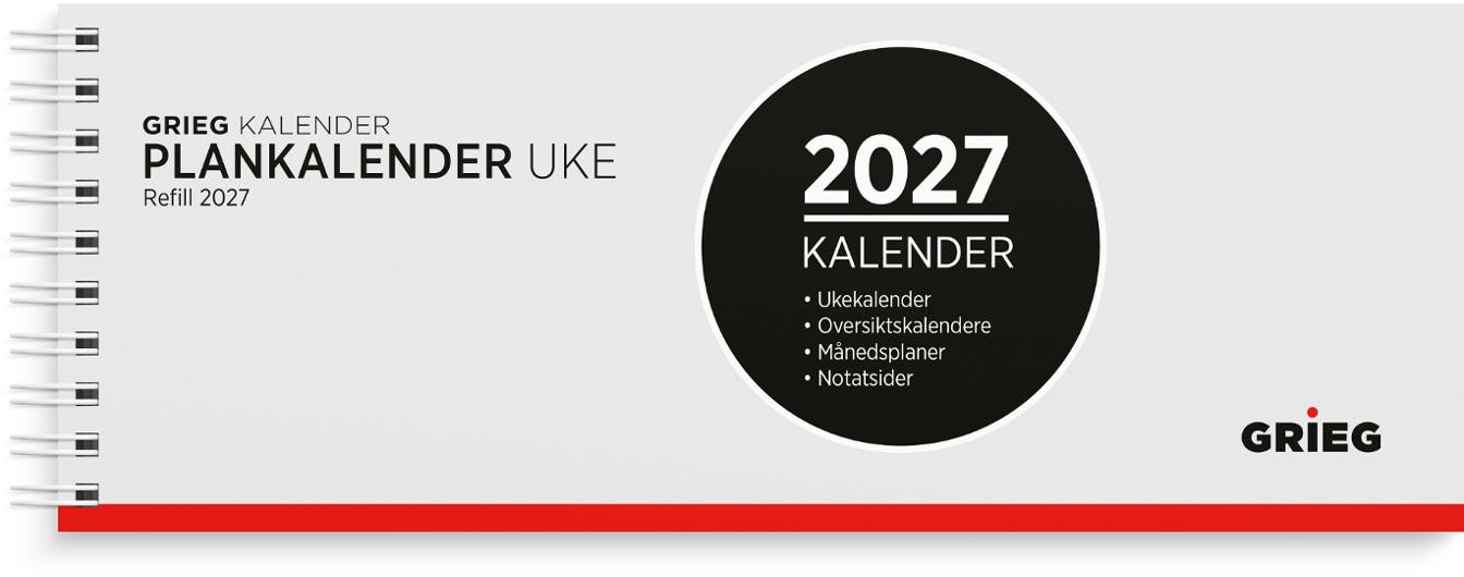 BildePlankalender Grieg 2027 Spiral