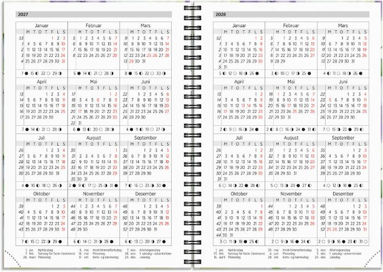Kalender Grieg Leo A5 Spiral 2027 Fiol