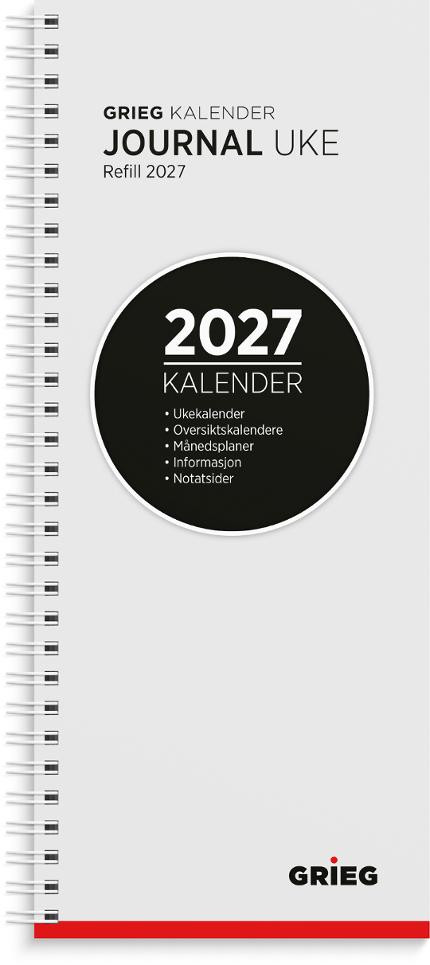 BildeJournalkalender Grieg 2027 Spiral Refill