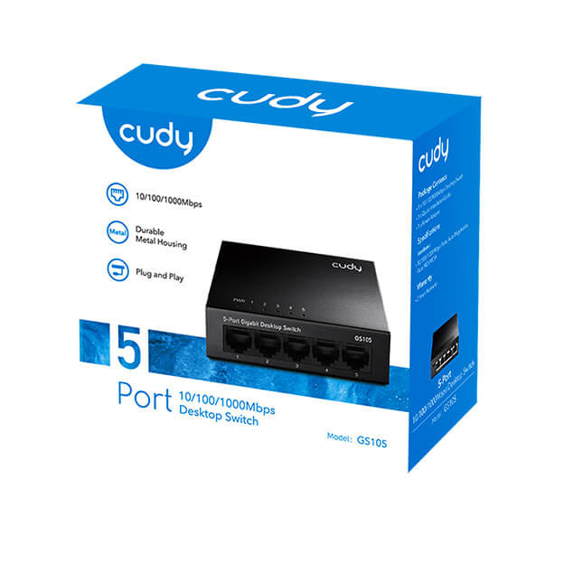 CUDY Switch GS105 5-port Gigabit