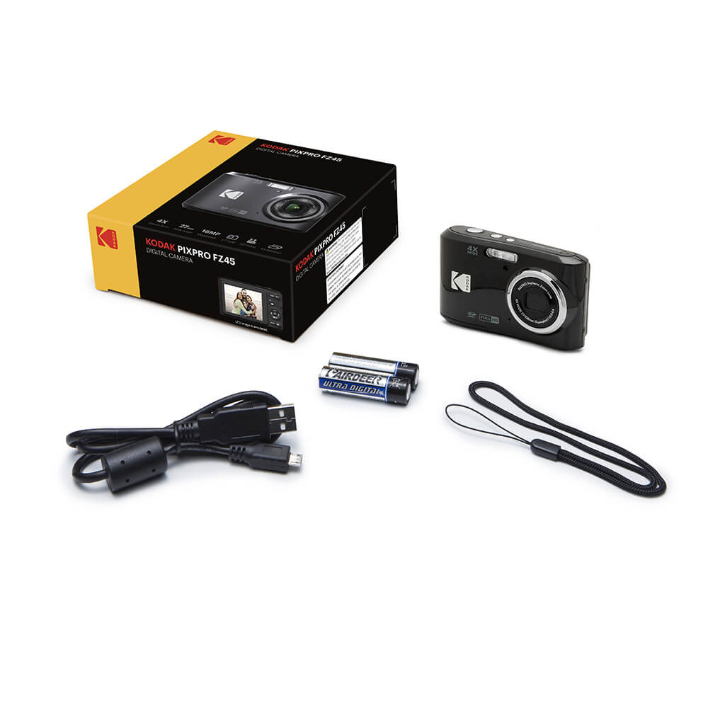 KODAK Digital Camera Pixpro FZ45 CMOS 4x 16MP Black