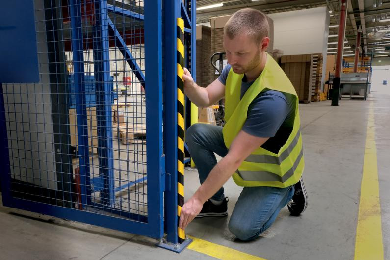 Hjørnebeskyttelse Durable C35 Gul/Sort