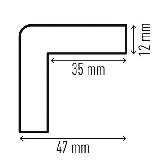 Hjørnebeskyttelse Durable C35 Gul/Sort