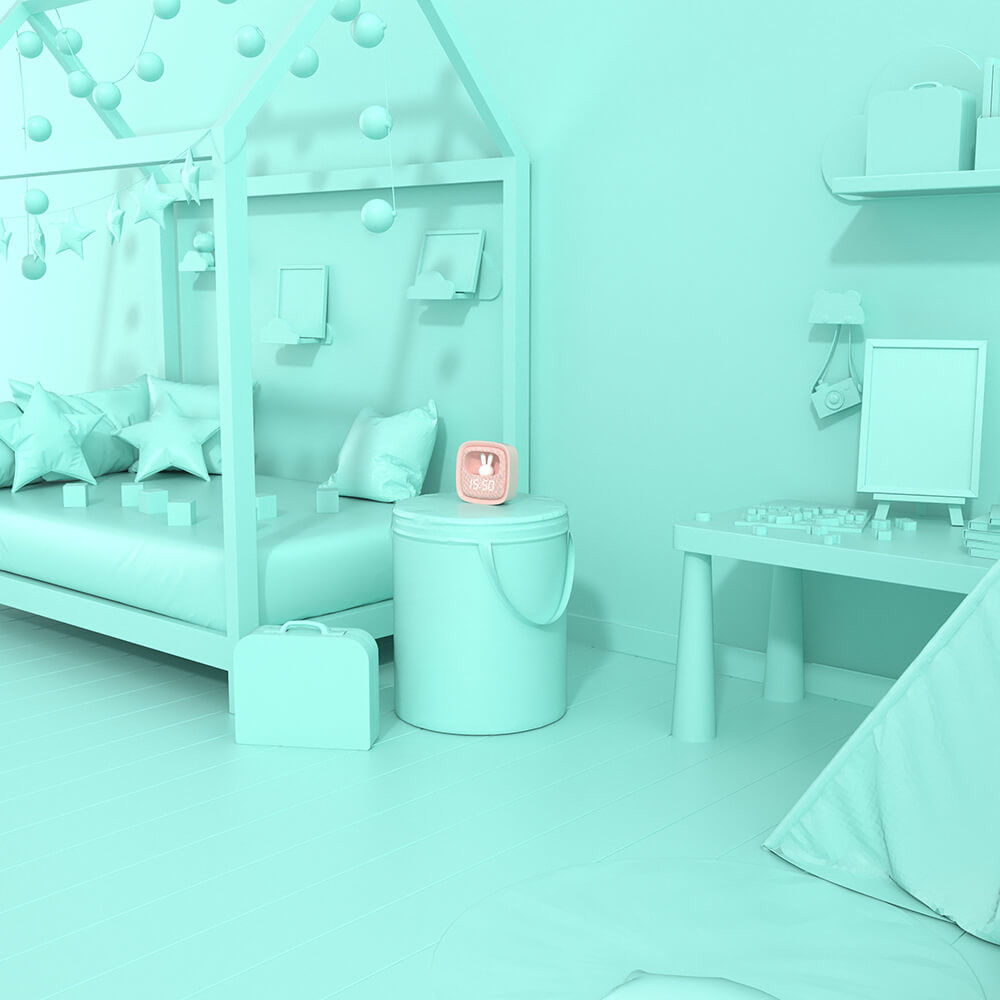 MOB Alarm Clock with Light Billy Clock Pink