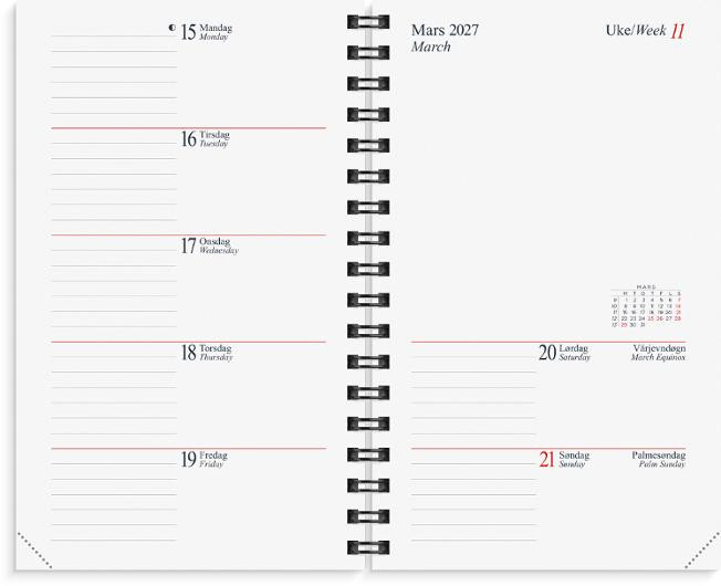 Lommekalender Grieg Maxi 2027 Refill