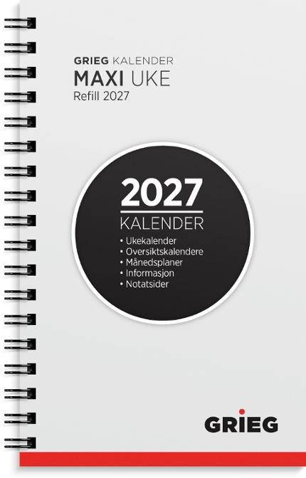 BildeLommekalender Grieg Maxi 2027 Refill