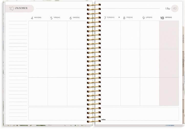Kalender Life Organizer 2027 C5 Blomster