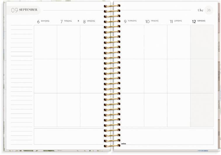 Kalender Life Organizer 2027 C5 Blomster
