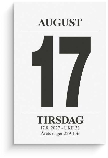 Avrivningskalender Grieg 2027 Medium