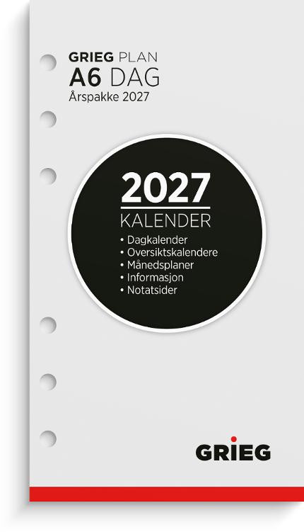 BildeÅrspakke Grieg A6 2027 Dag