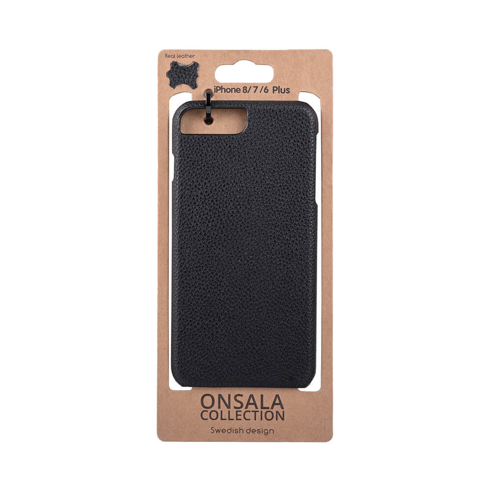ONSALA COLLECTION Mobildeksel Skinn Svart iPhone 6/7/8 Plus