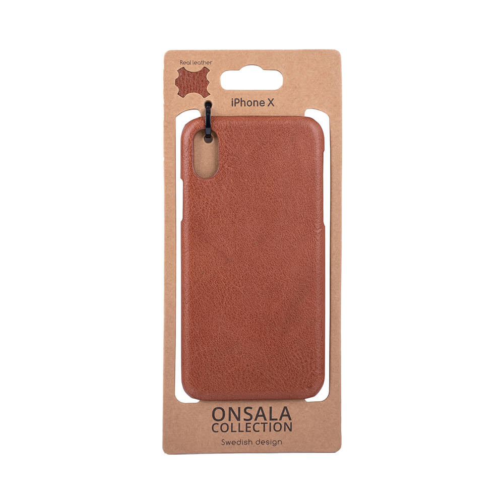 ONSALA COLLECTION Mobildeksel Skinn Brun iPhoneX/Xs