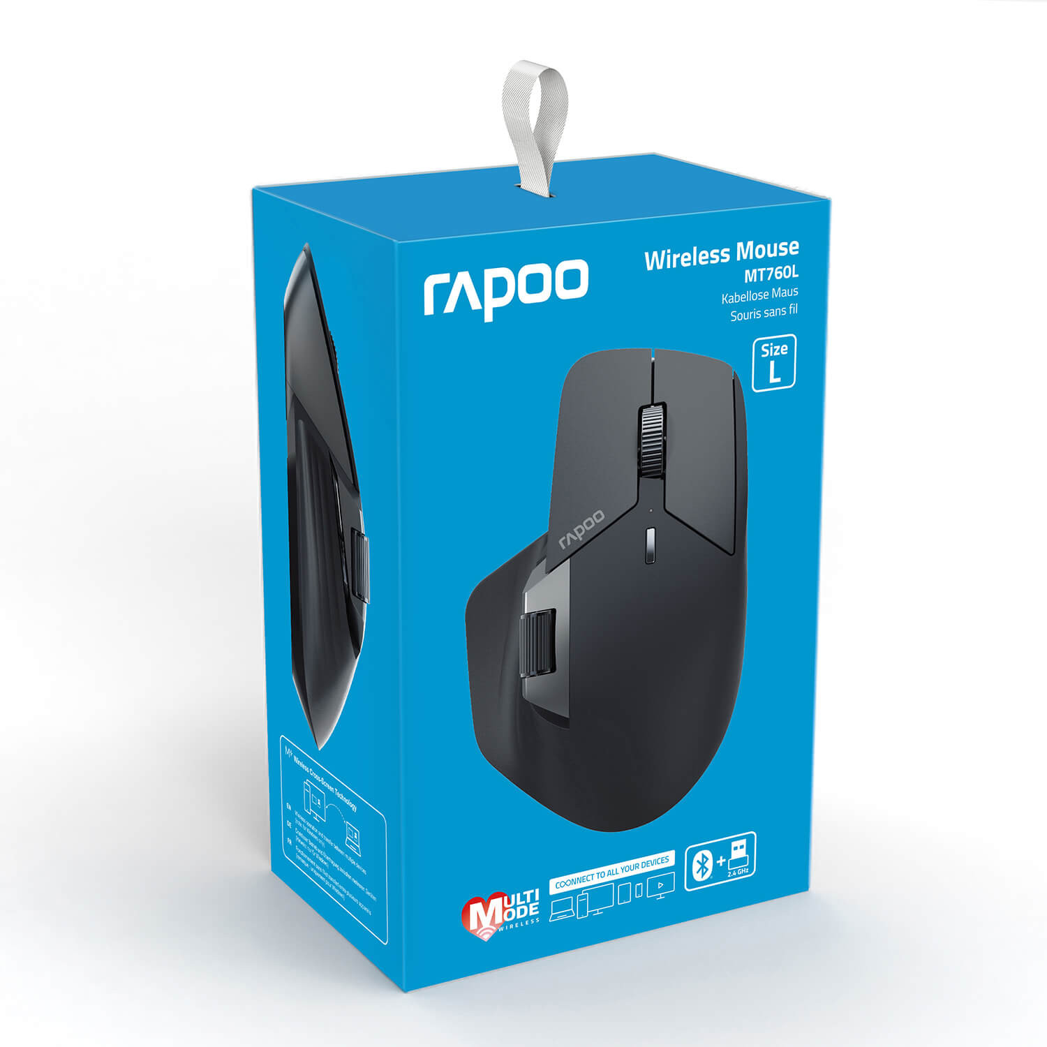 RAPOO Mouse MT760L Wireless Multi-Mode Grey Black