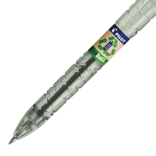 Kulepenn Pilot B2P Ecoball 1,0 Sort (10 stk)