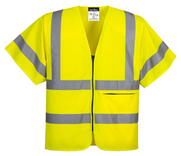 BildeRefleksvest Portwest M Zip Hivis 5Xl Gul